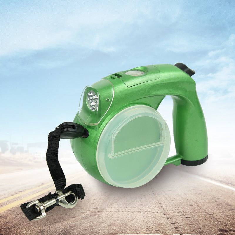 Hundrep Koppel Automatisk Infällbar Dragrepstraktor med ficklamapa